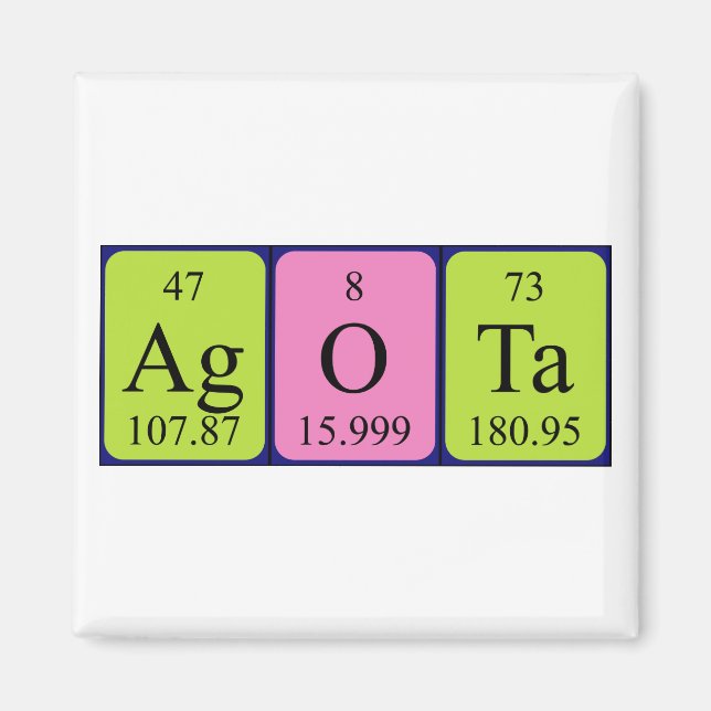 Agota periodic table name magnet (Front)