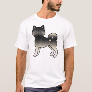 Agouti Alaskan Malamute Cute Cartoon Dog T-Shirt