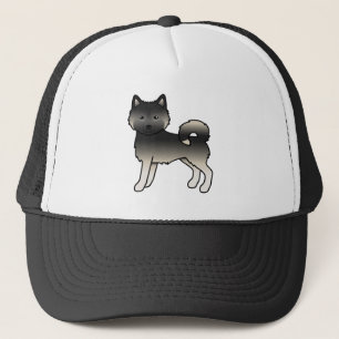 Agouti Alaskan Malamute Cute Cartoon Dog Trucker Hat