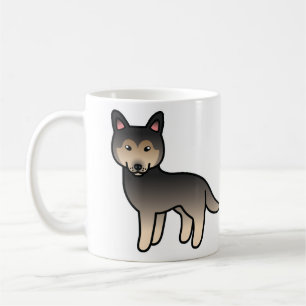 Agouti Cartoon Siberian Husky Dog Coffee Mug