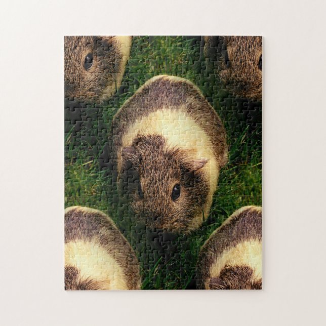 Agouti Guinea Pig in the Grass Jigsaw Puzzle (Vertical)