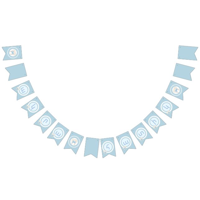 Agra Hadig-Blue Armenian letters Bunting (All)