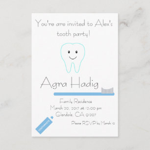 Agra Hadig Tooth Party Invitation