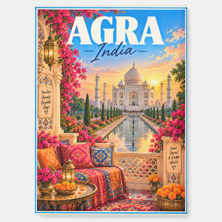 Agra India Taj Mahal Travel  Magnet