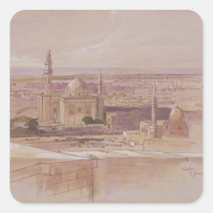 Agra Mosque, Cairo, 1849 Square Sticker