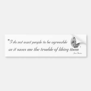 Agreeable People: Quoteable Jane Austen Bumper Sticker