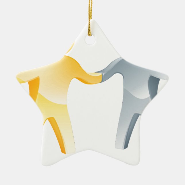 Agreement concept ceramic tree decoration (Front)