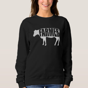 Agricultor Graphic Cow Farmer Agriculture Tractor Sweatshirt