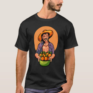 Agricultor Graphic Cow Farmer Agriculture Tractor T-Shirt