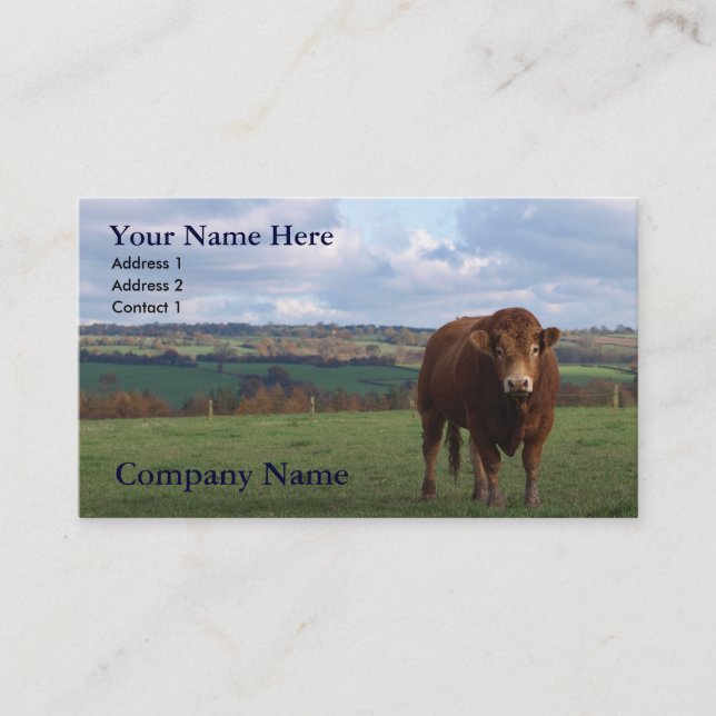 Agricultural Business Card (Front)