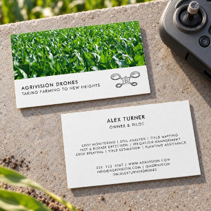 Agricultural Drone Business UAV Photo Template Card