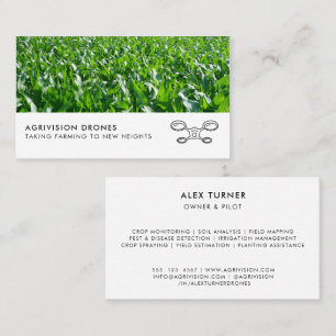 Agricultural Drone Business UAV Photo Template Card
