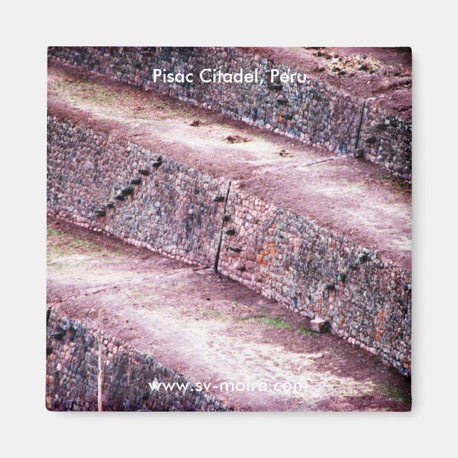 Agricultural Terraces, Pisac Citadel, Peru Magnet (Front)