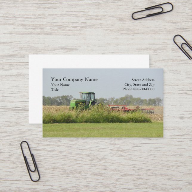 Agriculture Business Card (Front/Back In Situ)