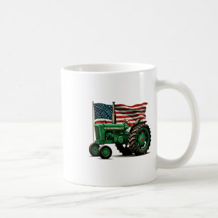 Agriculture Farm Tractor Usa Flag Tractor American Coffee Mug