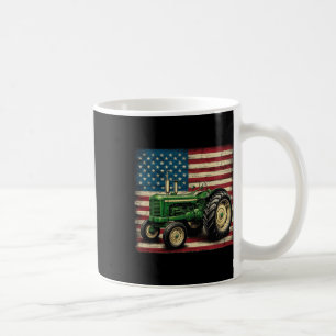 Agriculture Farm Tractor Usa Flag Tractor American Coffee Mug