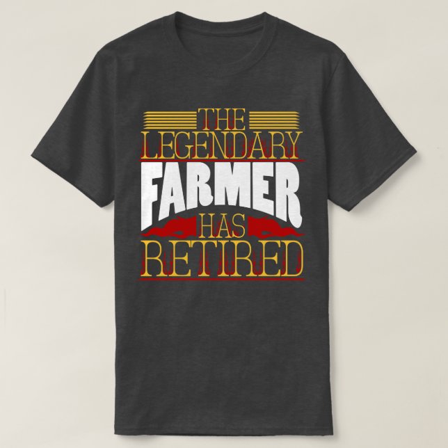 Agriculture Farmer Retirement T-Shirt (Design Front)