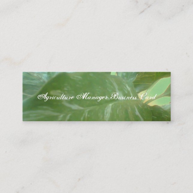 Agriculture Manager Business Card (Front)