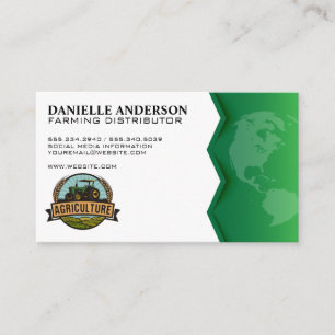Agriculture   Map of World Business Card
