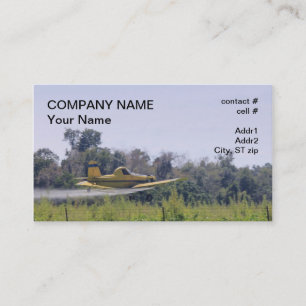 Agriculture plane spraying business card