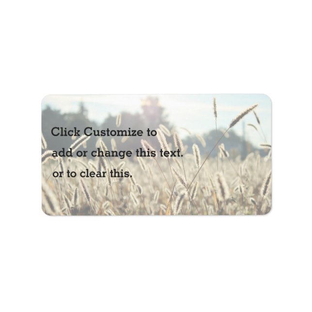 Agriculture Themed, Sunlight Illuminates Heads Of Label (Front)