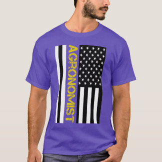 agronomist american flag women kids men T-Shirt