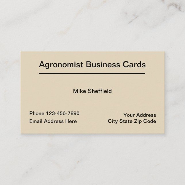 Agronomist Services Businesscards Business Card (Front)