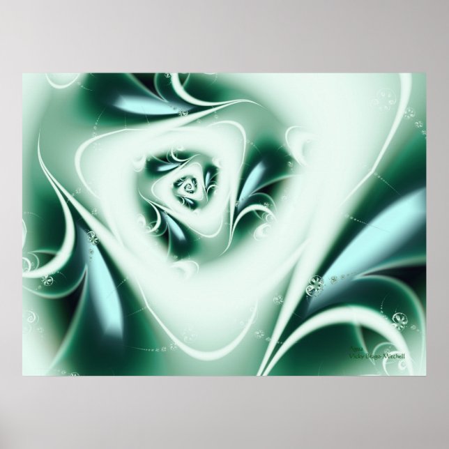 Agua Abstract Art Poster (Front)