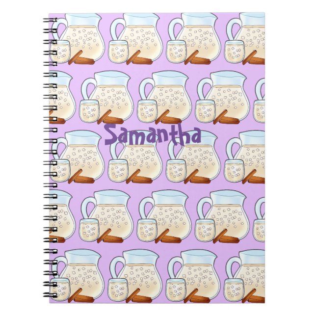 Agua De Orchata De Arroz Notebook (Front)