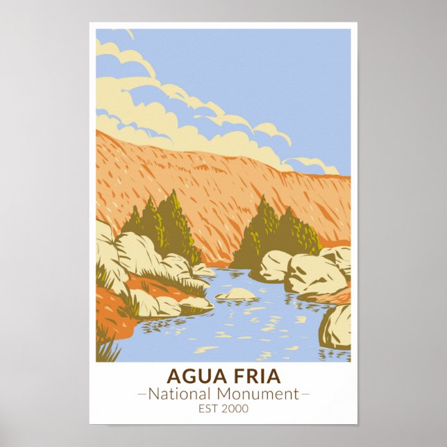 Agua Fria National Monument Badger Springs Canyon Poster (Front)