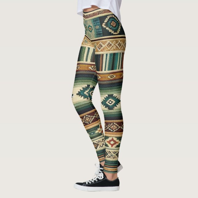 “AGUACATE” HISPANIC-HERITAGE ACTIVEWEAR LEGGINGS (Left)