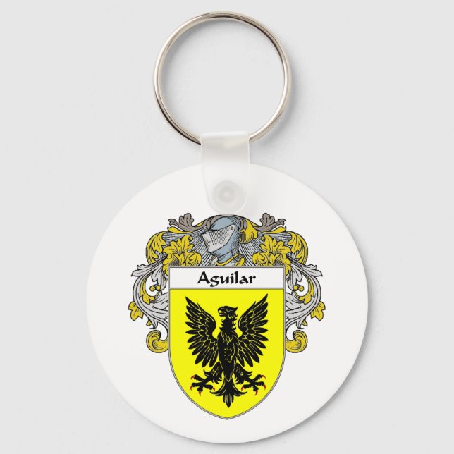 Aguilar Coat of Arms (Mantled) Key Ring (Front)