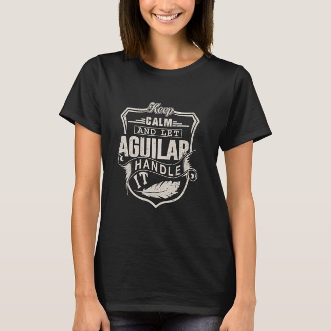 Aguilar Last Name Shirt Aguilar Name Birthday (Front)