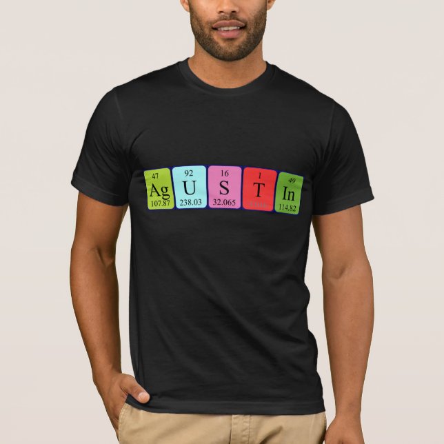 Agustin periodic table name shirt (Front)