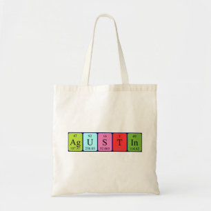 Agustin periodic table name tote bag