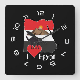 Ägypten - Egypt Uhr Square Wall Clock