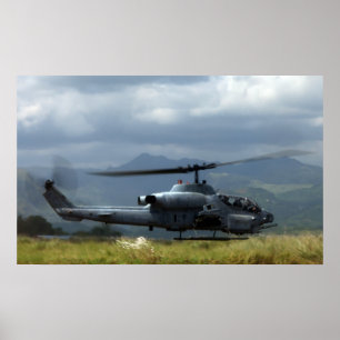 AH-1 Cobra Helicopter Poster