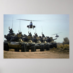 AH-1 Cobras and M60 Pattons Poster