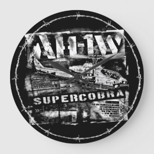 AH-1 SuperCobra Large Clock Acrylic Wall Clock
