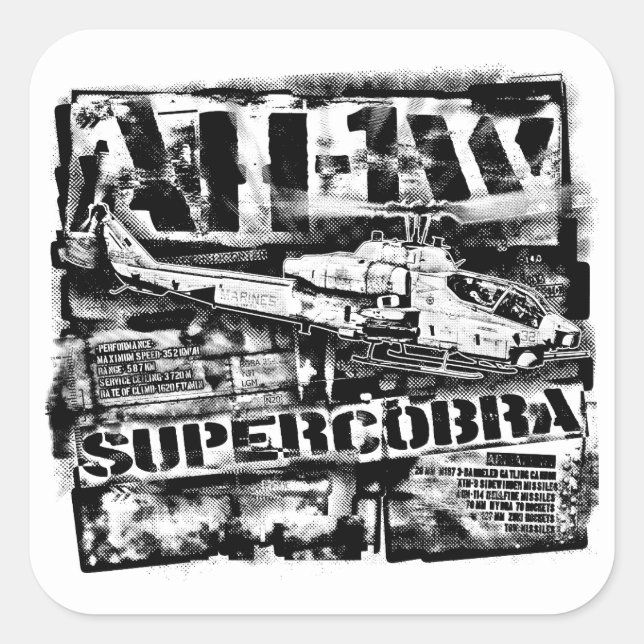 AH-1 SuperCobra Square Sticker Sticker (Front)