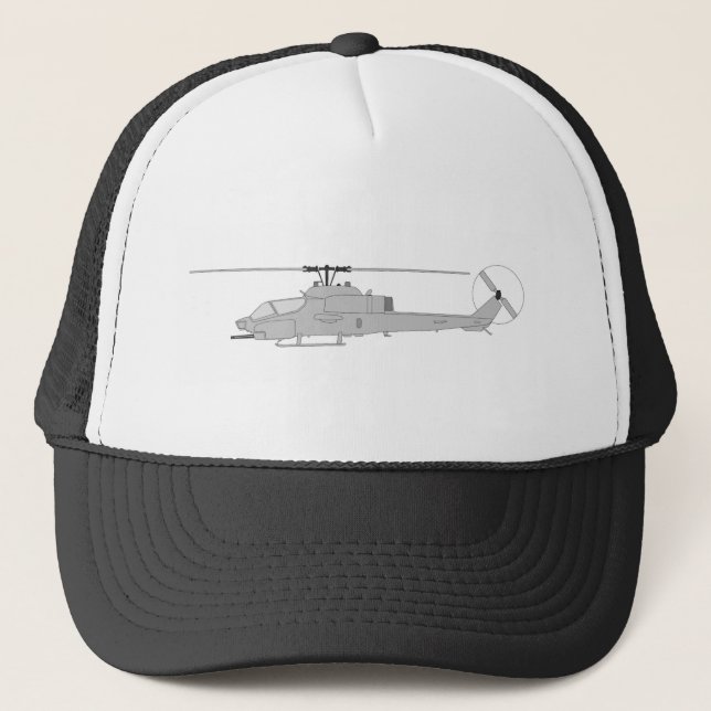 AH-1W ATTACK HELICOPTER TRUCKER HAT (Front)