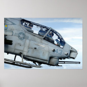 AH-1W Super Cobra Helicopter Poster