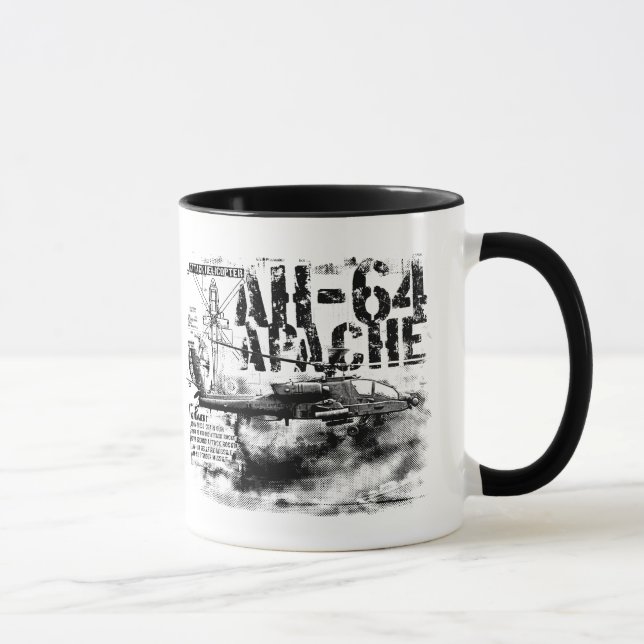 AH-64 Apache 11 oz Ringer Mug (Right)