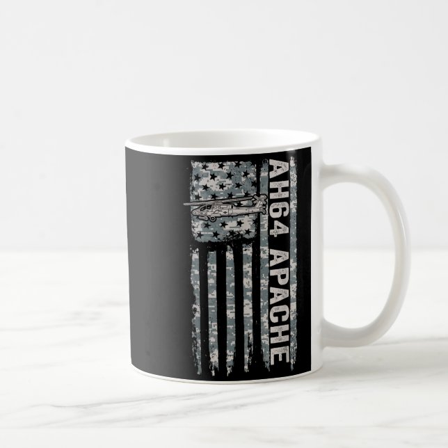 Ah-64 apache american flag helicopter camo apache  coffee mug (Right)
