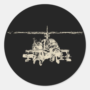 AH-64 Apache Classic Round Sticker