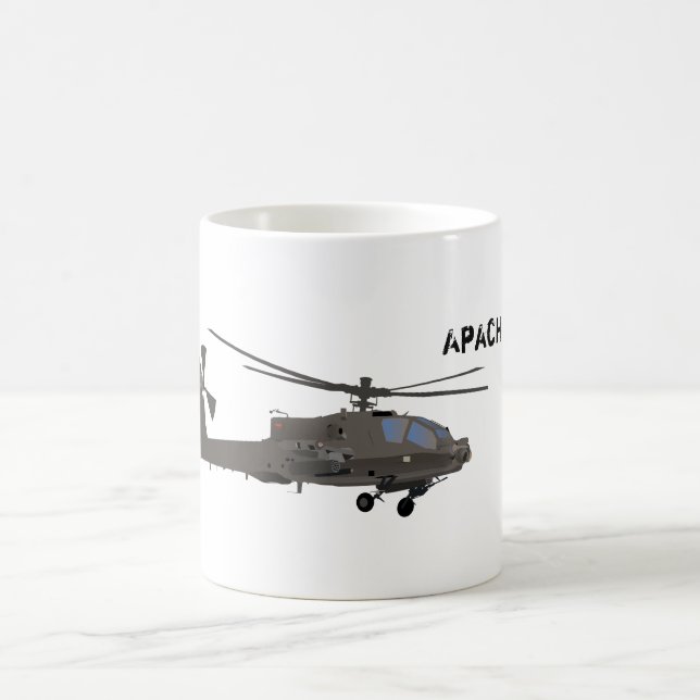 AH-64 Apache Helicopter Mug (Center)