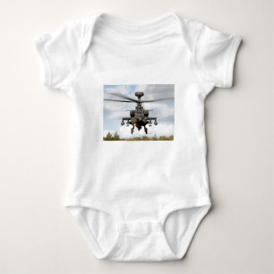 ah 64 apache longbow helocopter military baby bodysuit