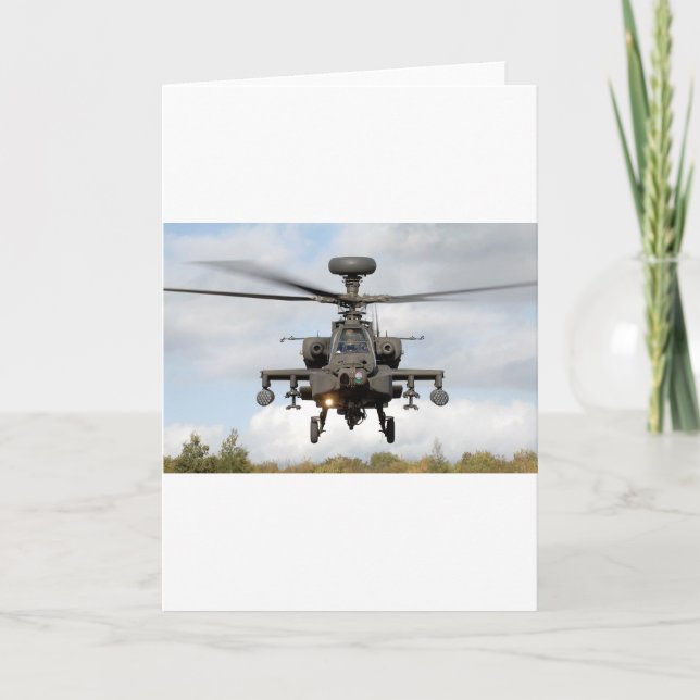 ah 64 apache longbow helocopter military card (Front)