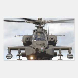 ah 64 apache longbow helocopter military rectangular sticker