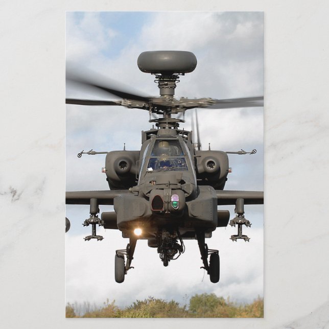ah 64 apache longbow helocopter military stationery (Front)